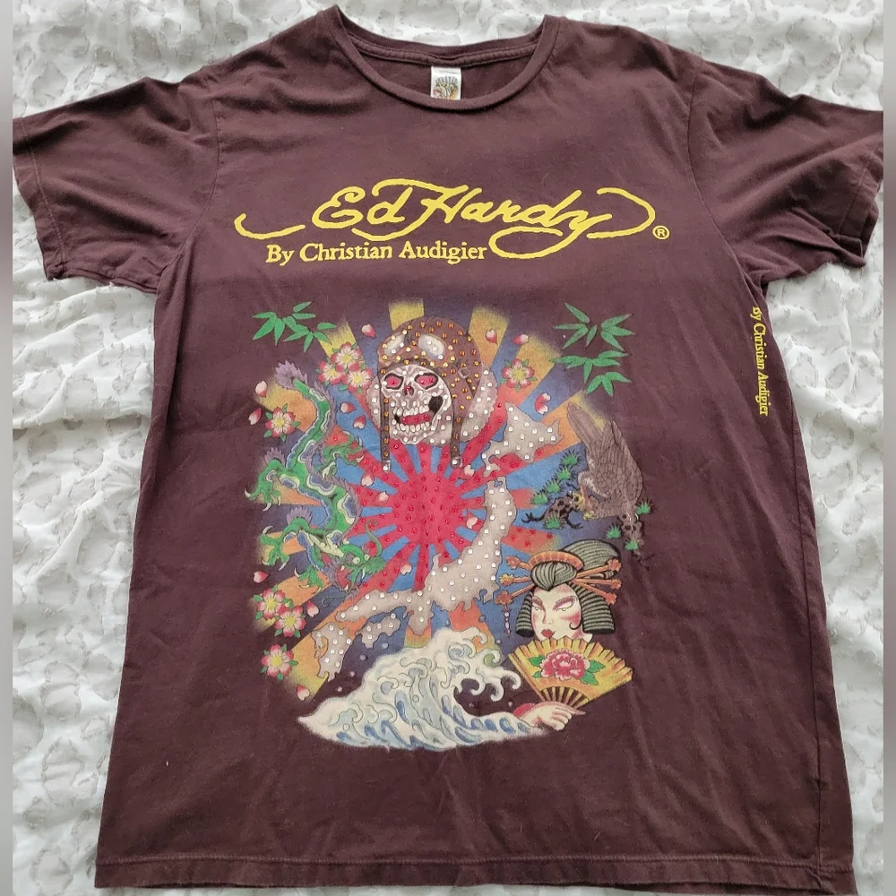 Y2K DON ED HARDY by Christian Audigier Men's Large - Picture 1 of 5
